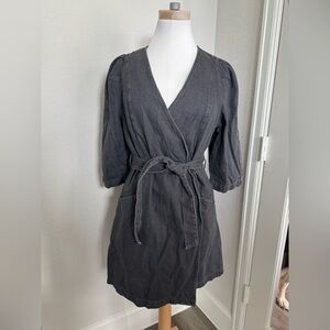 Universal Thread Gray Denim Wrap Dress